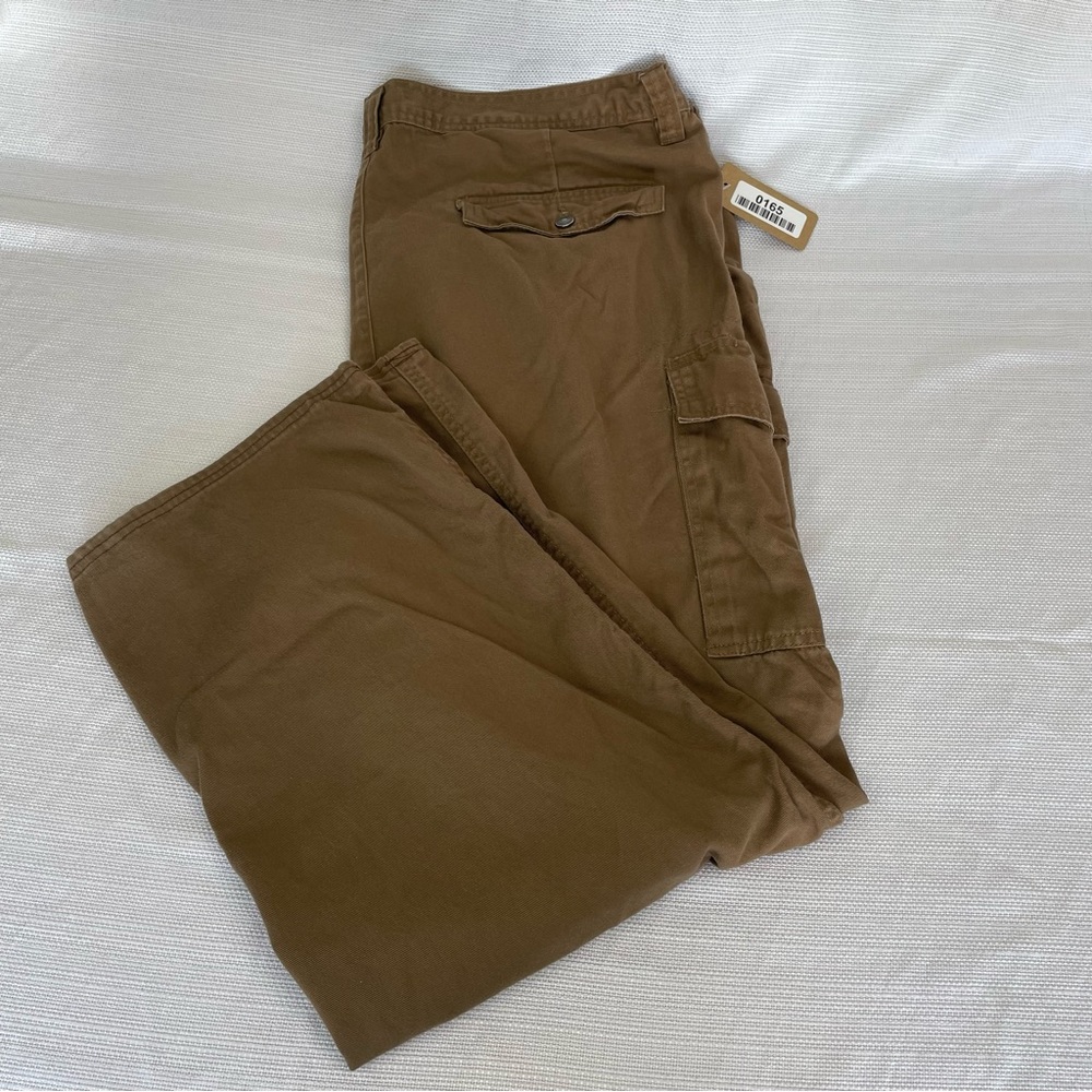 Boulder Creek Trading Company Men's Size 44W 38L Brown Cotton Cargo Pants #0165
